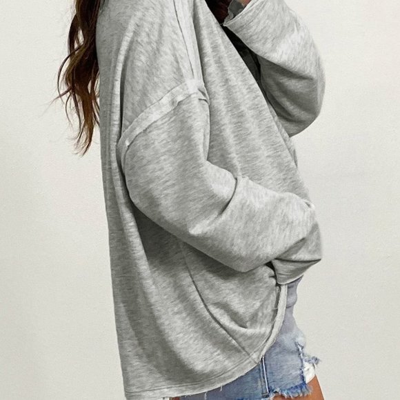 ๐
บoversized Drop Sleeve Top with Pocket ๐ - Picture 3 of 6